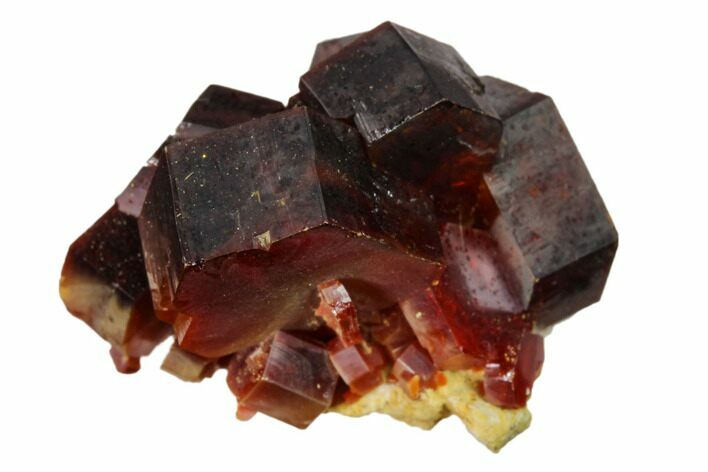 Deep Red Vanadinite Crystal Cluster - Huge Crystals! #157001